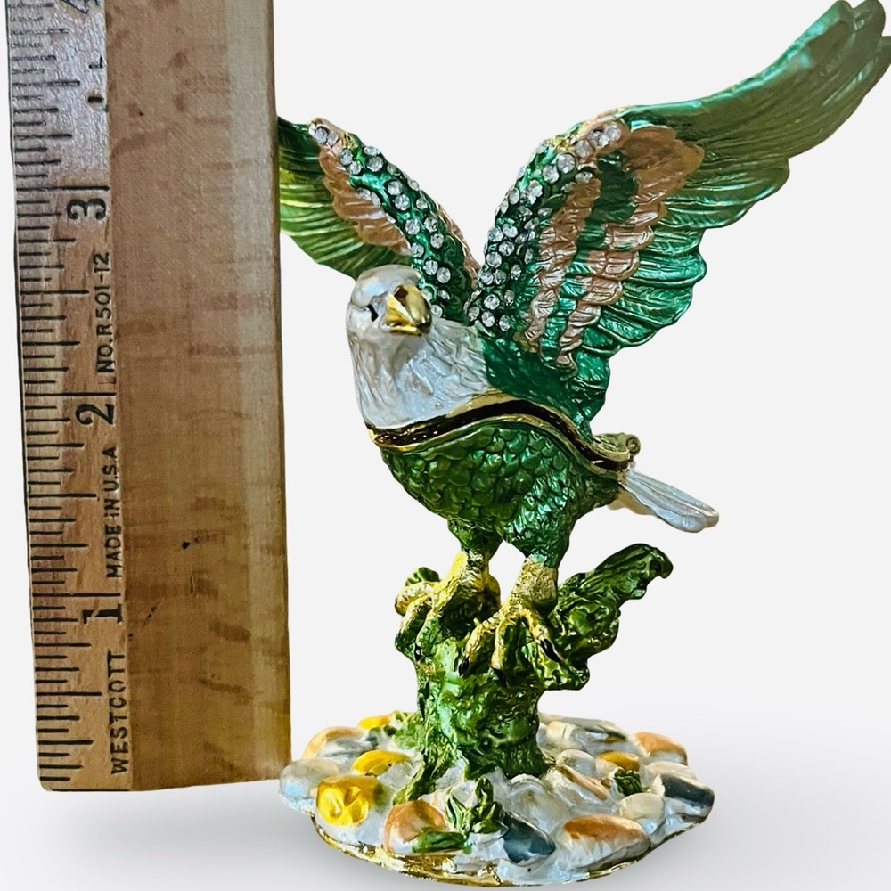Vintage Ciel Collectibles Bald Eagle Hinged Trinket Box - Picture 10 of 10